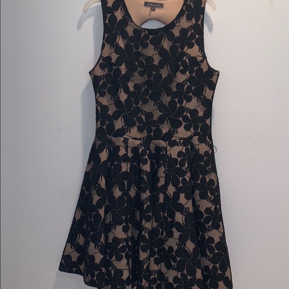 black lace dress